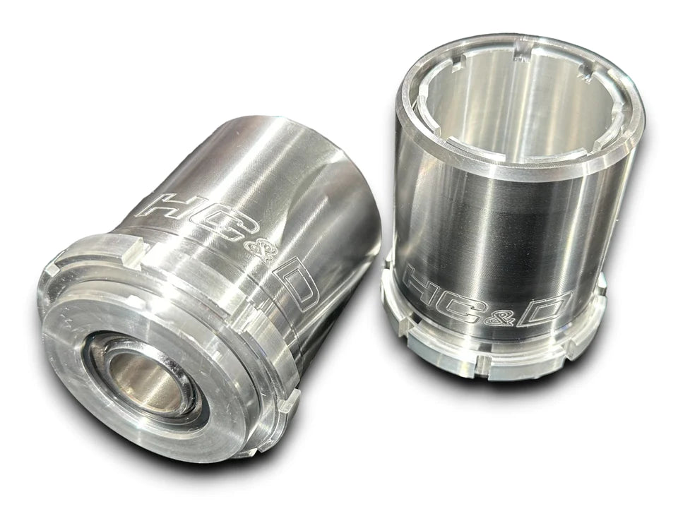 HC&D Adjustable Long Travel Threaded Strut Cup Kit Tin Soldier Racecars