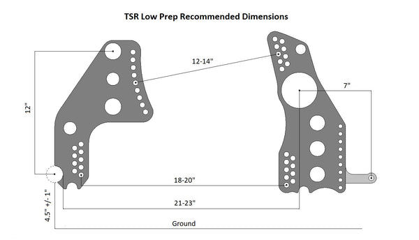 Small Tire "Low Prep" 4 Link Brackets