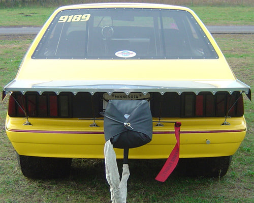 Racecraft 79-93 Mustang Hatch Strutted Wing - Aluminum