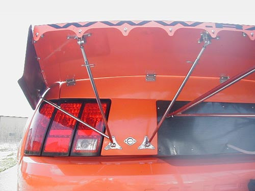 Racecraft 99-04 Mustang Coupe Strutted Wing - Aluminum