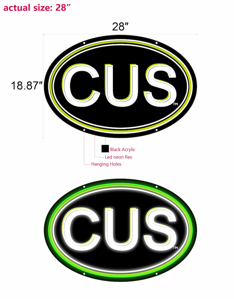 CUS Neon Sign – Tin Soldier Racecars