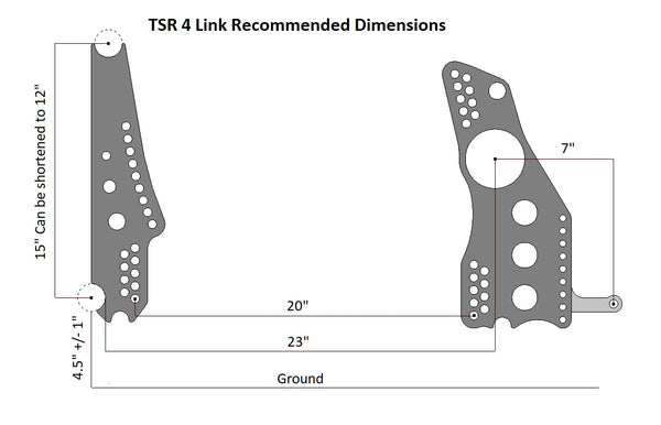 Small Tire 4 Link Chassis Brackets